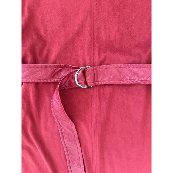 Zara Faux Suede Tunic MIDI Dress With Faux Leather Belt - Picture 4 of 7